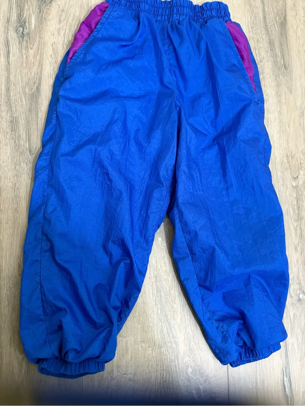 Vintage Members Only Colorblock Nylon Track Pants Size 4 90s